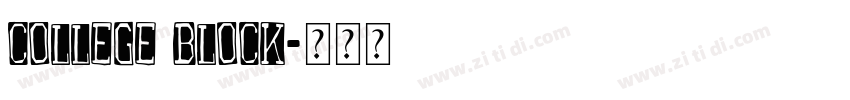 College Block字体转换